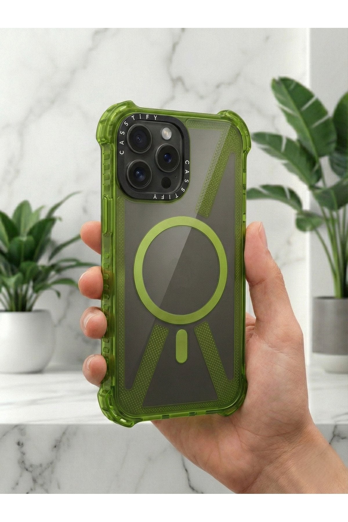 İphone 15 Pro Max Uyumlu Magsafe Destekli Premium Sararmaz Şeffaf Darbe Koruyucu Kılıf