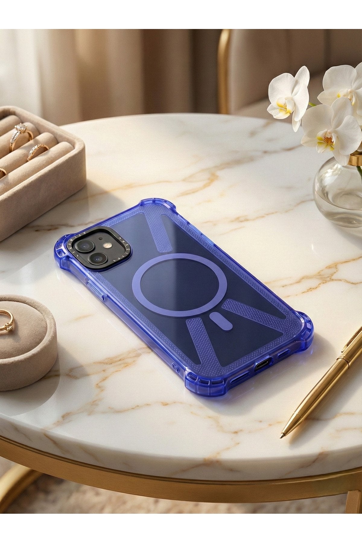 İphone 11 Uyumlu Magsafe Destekli Darbe Koruyucu Şeffaf Slikon Premium Sararmaz Telefon Kılıfı