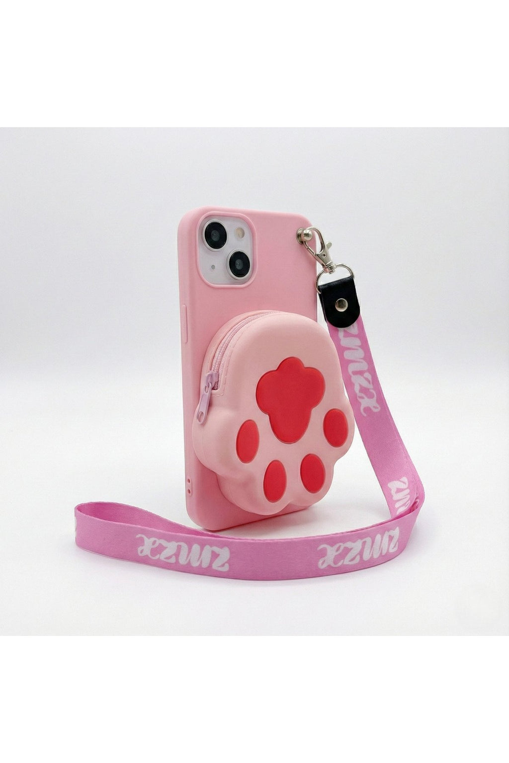 İphone 13 ve 14 Uyumlu Çantalı ve Boyun El Askı Aparatlı 3 Boyutlu Desenli Telefon Kılıfı