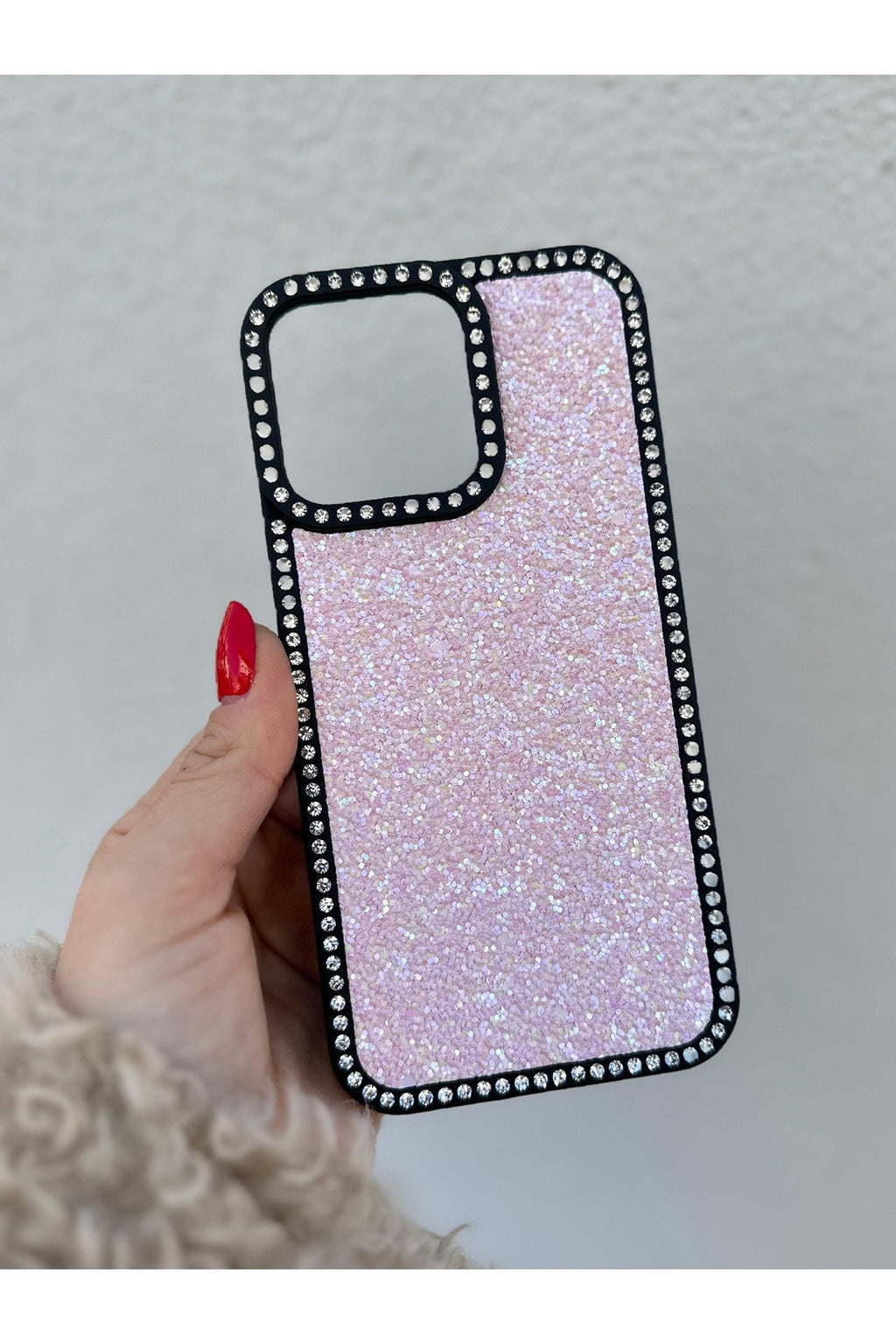 iPhone 12 Pro Max Uyumlu Taşlı Kenarlı Renkli Taşlı İç Yapılı Darbe Emici Ultra Premium Kılıf