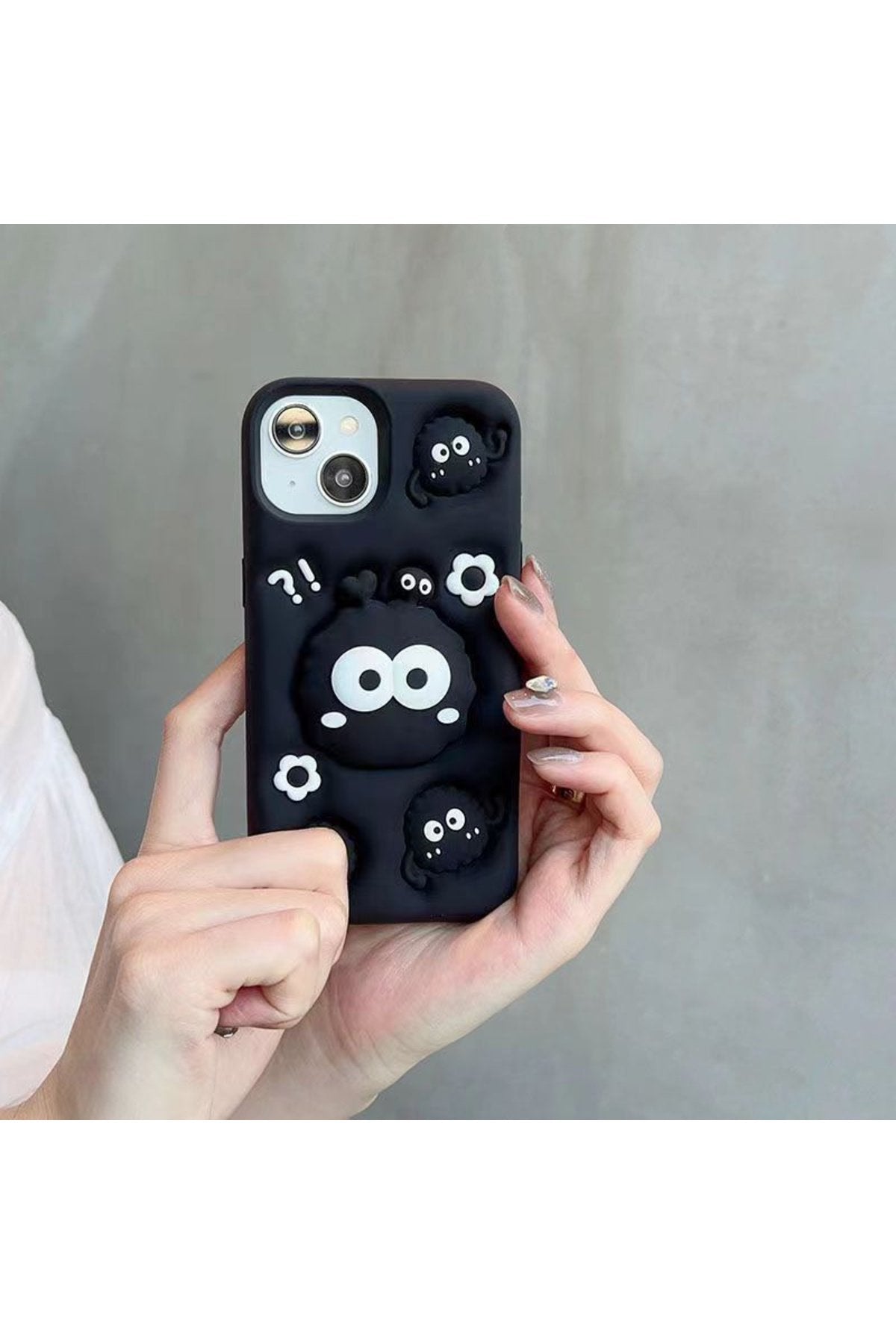 iPhone 14 Pro Max Uyumlu 3 Boyutlu Darbe Emici Tasarım Telefon Kılıfı