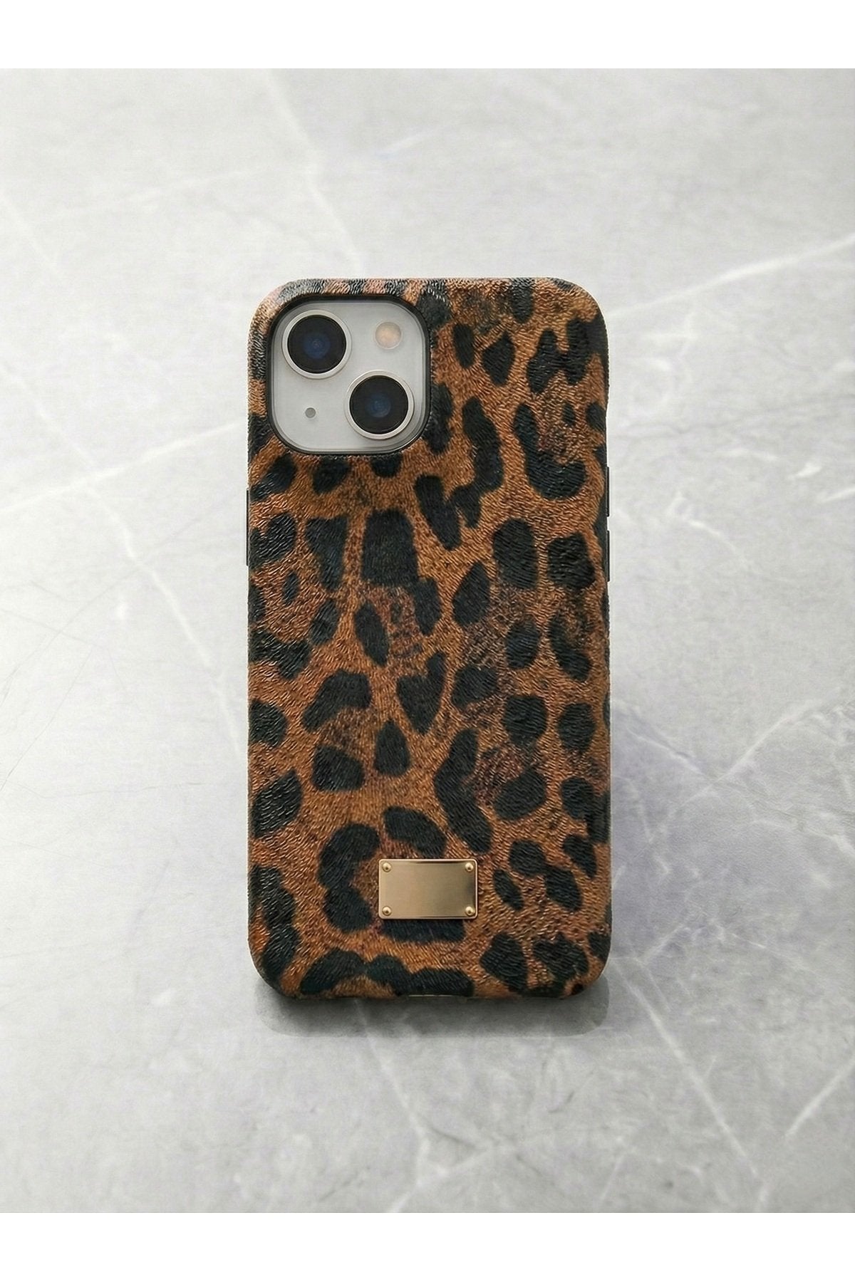 İphone 13 ve 14 Uyumlu Leopar Desenli Premium Lüx Kalite Telefon Kılıfı