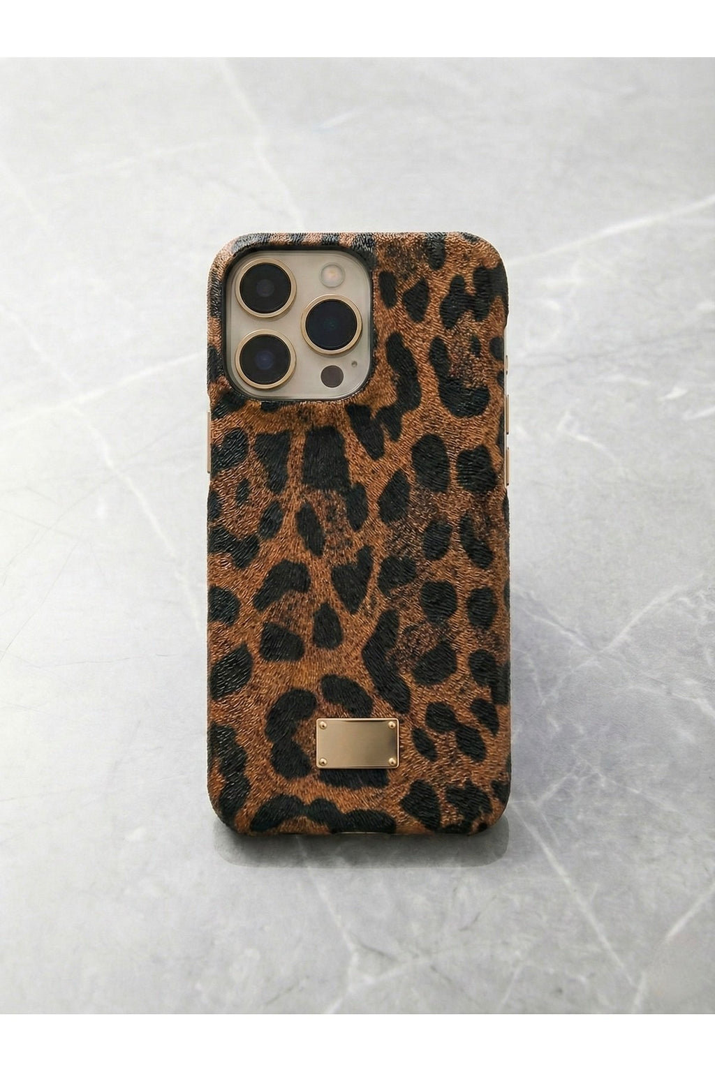 İphone 14 Pro Max Uyumlu Leopar Desenli Premium Lüx Kalite Telefon Kılıfı