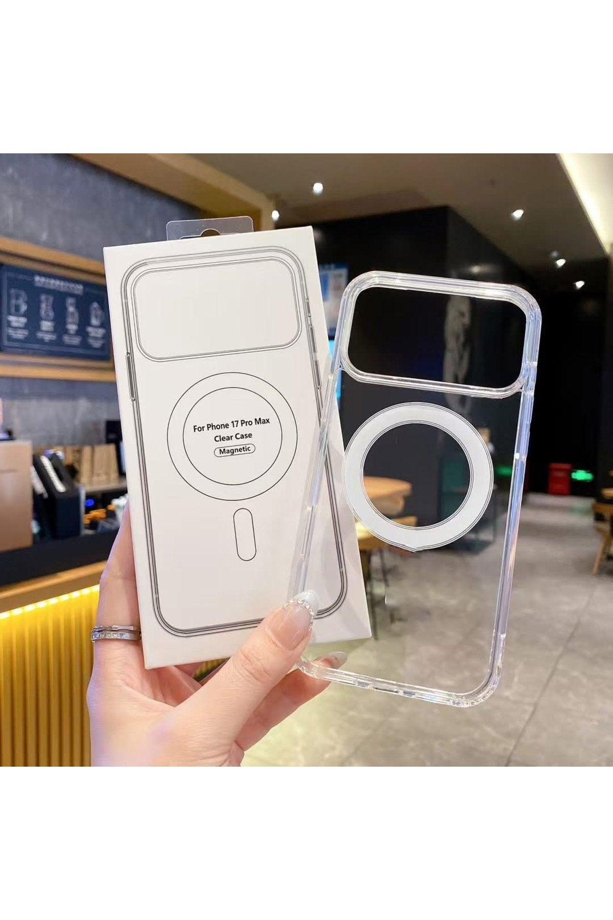 İphone 17 Pro Uyumlu Magsafe Özellikli Sararmaz Ultra Lüx Premium Şeffaf Koruyucu Kılıf