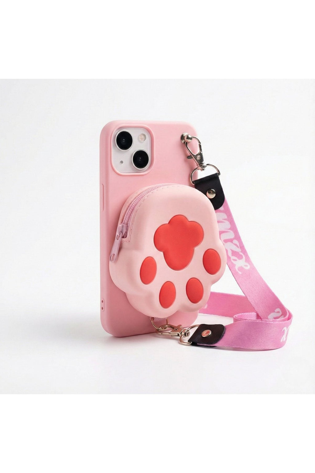 İphone 13 ve 14 Uyumlu Çantalı ve Boyun El Askı Aparatlı 3 Boyutlu Desenli Telefon Kılıfı