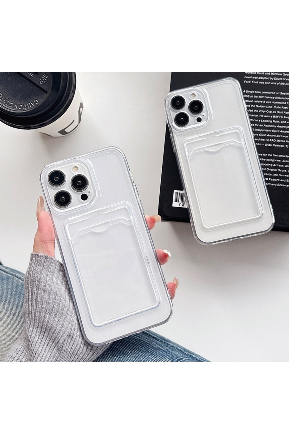 iPhone 11 Uyumlu Kartlıklı Premium Sararmaz Darbe Emici Telefon Kılıfı