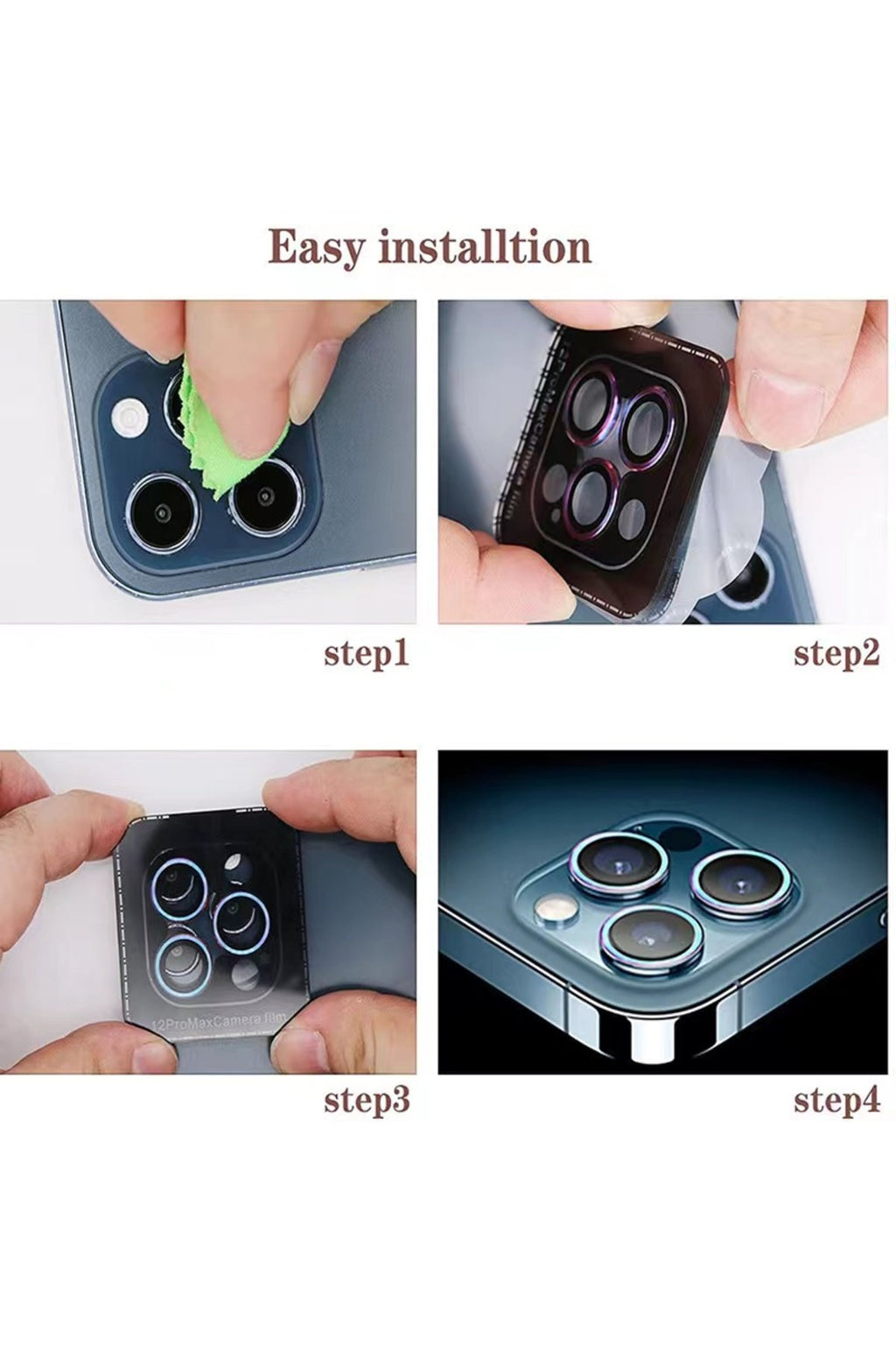 iPhone 17 Pro Ve 17 Pro Max Uyumlu Premium Renk Uyumlu Titanyum Kasa Safir Lens Kamera Koruyucu