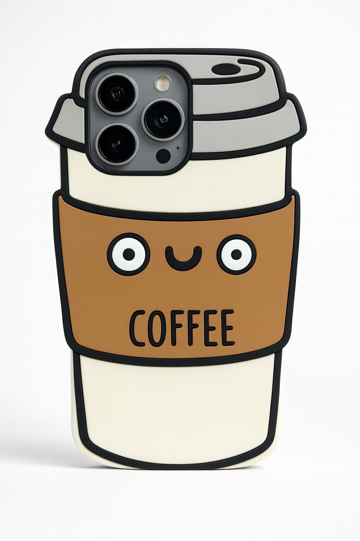 iPhone 14 Pro Max Uyumlu Kahve Desenli Premium Darbe Koruyucu Coffee Telefon Kılıfı