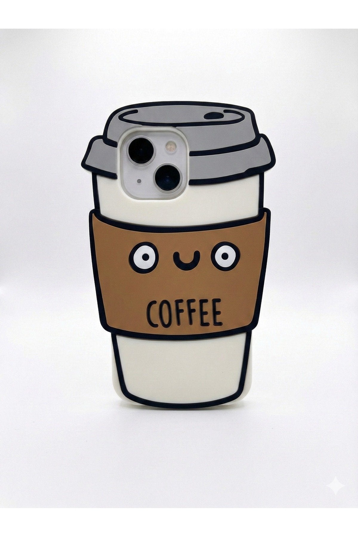 iPhone 15 Uyumlu Kahve Desenli Premium Darbe Koruyucu Coffee Telefon Kılıfı