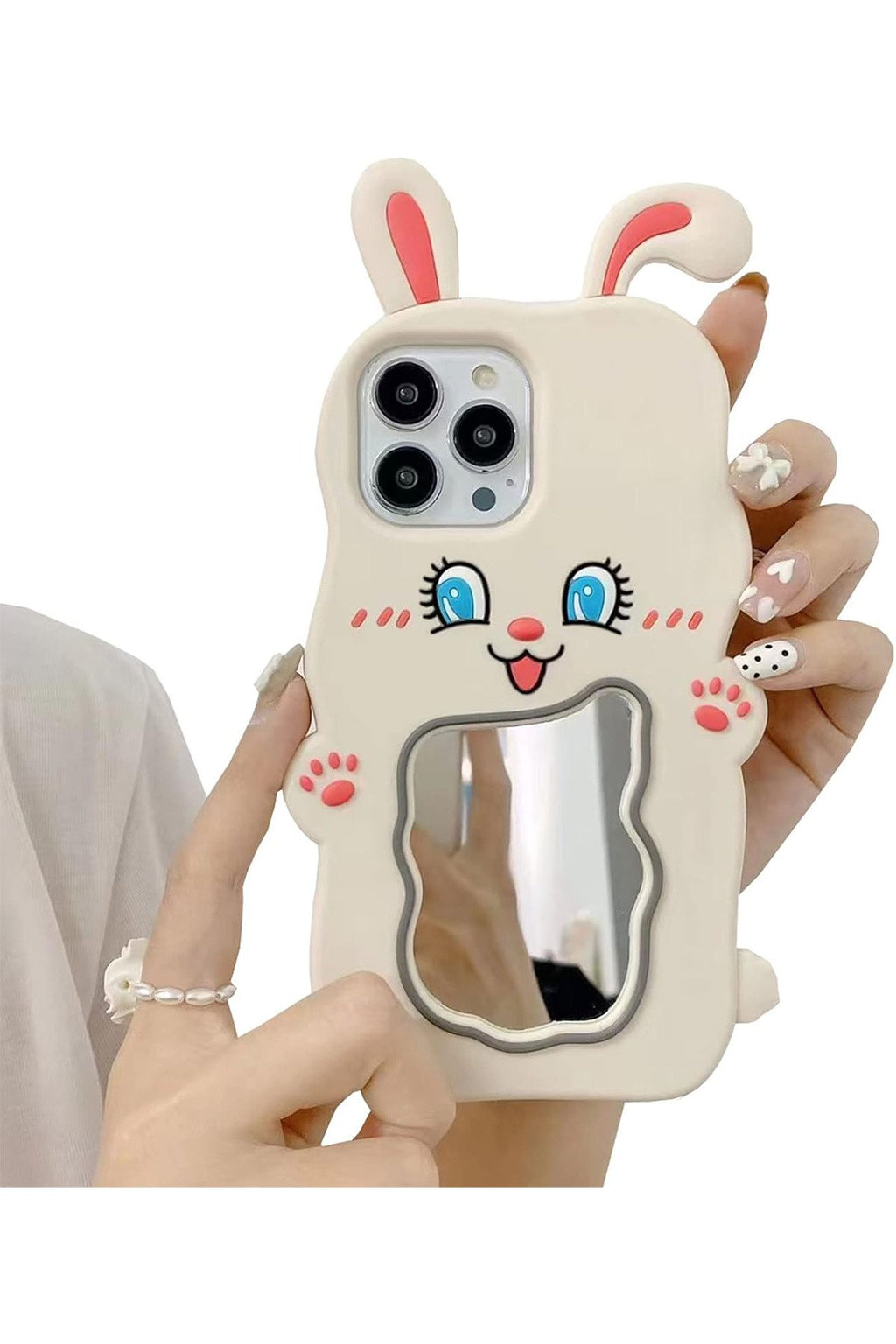 iPhone 11 Uyumlu Makyaj Aynalı ve Stand Özellikli Darbe Koruyucu Tasarım Telefon Kılıfı