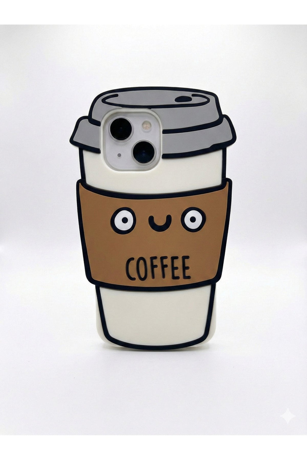 iPhone 15 Uyumlu Kahve Desenli Premium Darbe Koruyucu Coffee Telefon Kılıfı