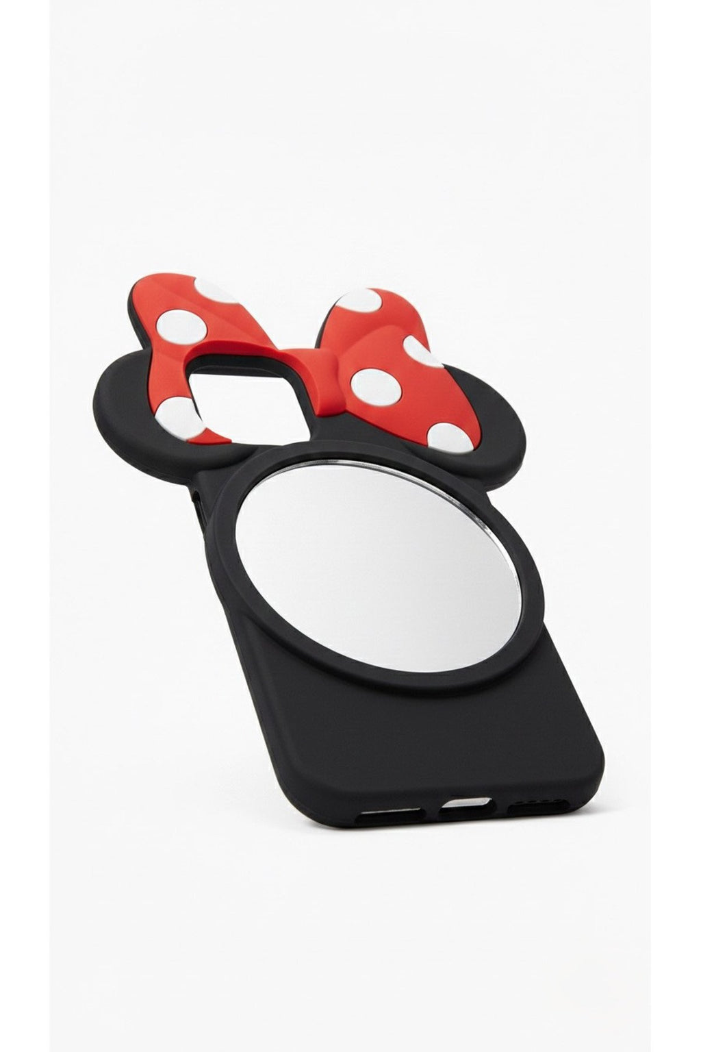 İphone 13 ve 14 Uyumlu Aynalı Sevimli Kulaklı Darbe Emici Slikon Kılıf