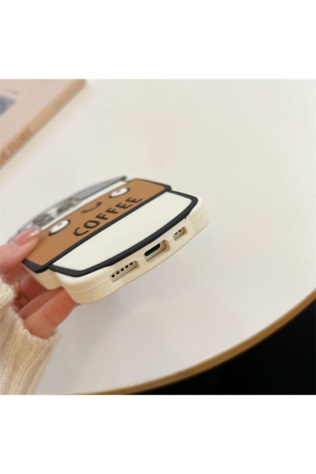 iPhone 12 ve 12 Pro Uyumlu Kahve Desenli Premium Darbe Koruyucu Coffee Telefon Kılıfı