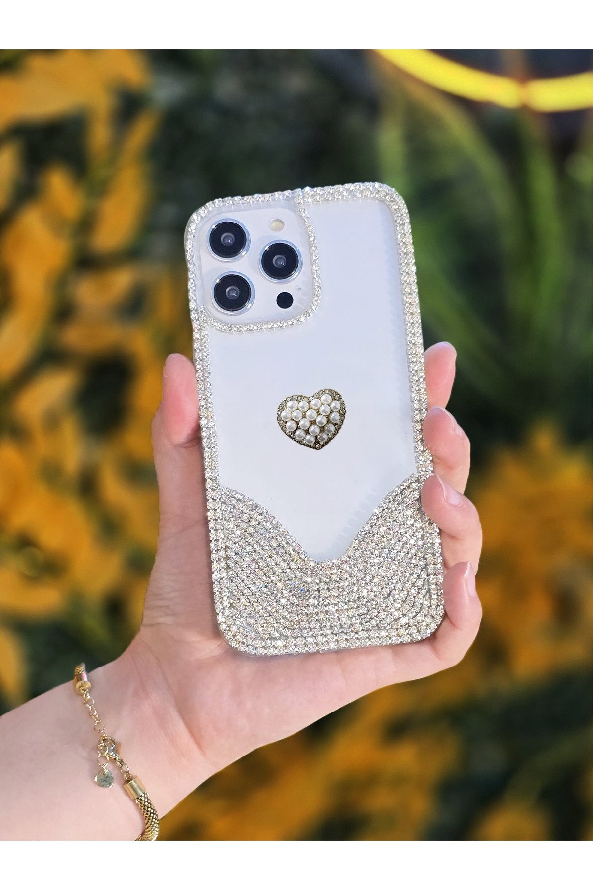 iPhone 14 Pro Max Uyumlu 3 Boyutlu Karakterli Taşlı Premium Lüüx Koruyucu Telefon Kılıfı