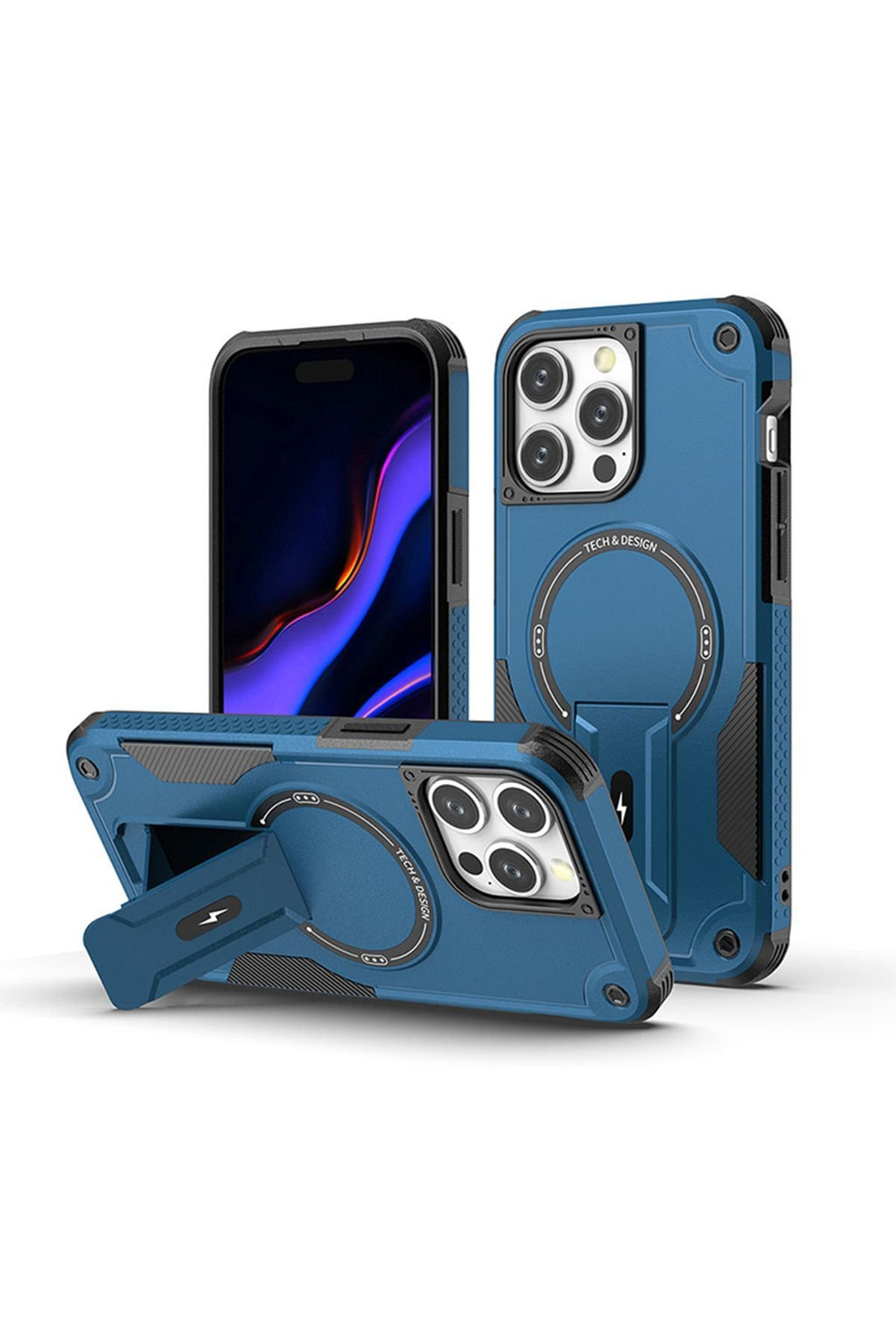 iPhone 13 Pro Uyumlu Kılıf Darbe Emici Şık Tasarım Koruyucu Kamera Çerçeveli Tank Kılıf