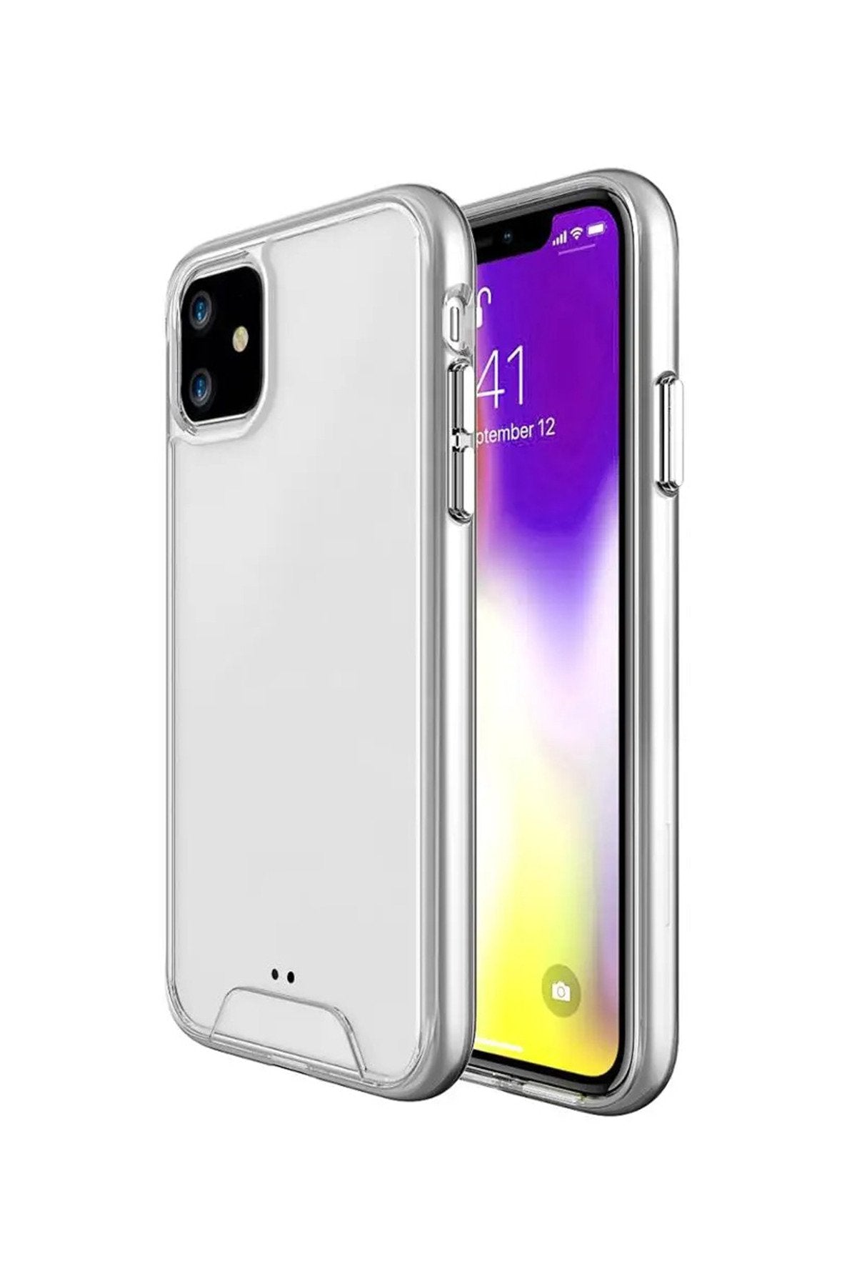 Iphone 11 Kılıf Şeffaf Darbe Emici Kamera Çerçeveli Lüx Premium Tuşlu