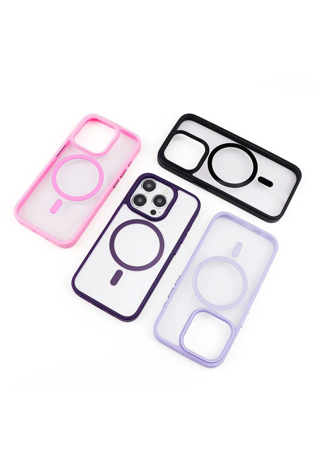 Iphone 14 Pro Max Kılıf Magsafe Özellikli Kamera Çıkıntılı Şeffaf Renkli Premium