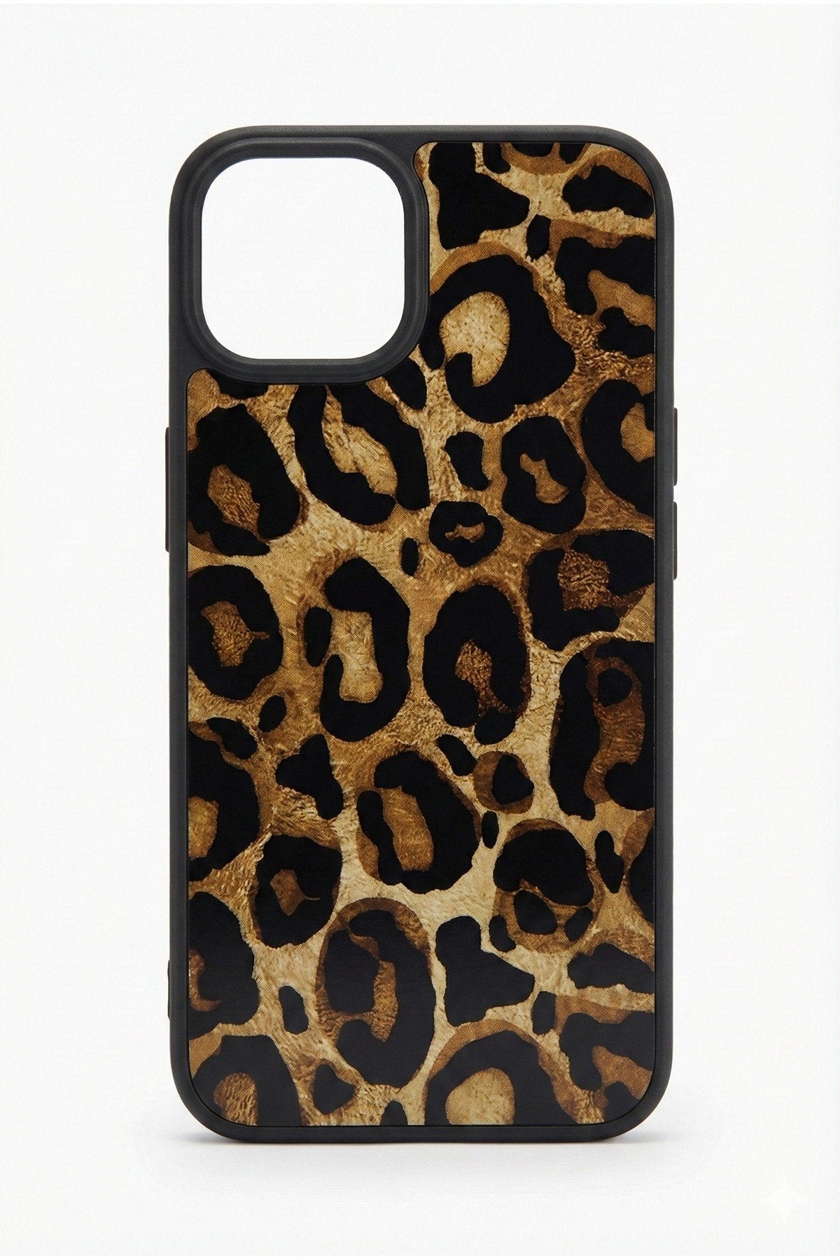 İphone 15/14 ve 13(3 Model) Uyumlu Leopar Desenli Darbe Koruyucu Premium Lüx Tasarım Telefon Kılıfıı