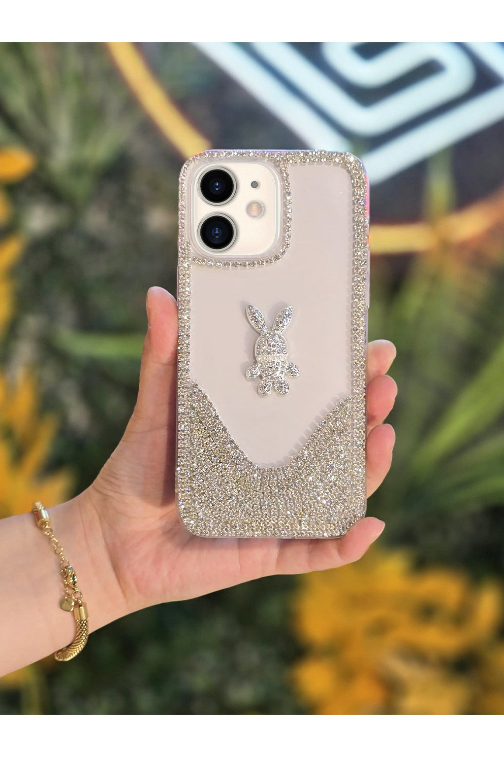 iPhone 12 Ve 12 Pro Uyumlu 3 Boyutlu Karakterli Taşlı Premium Lüüx Koruyucu Telefon Kılıfı