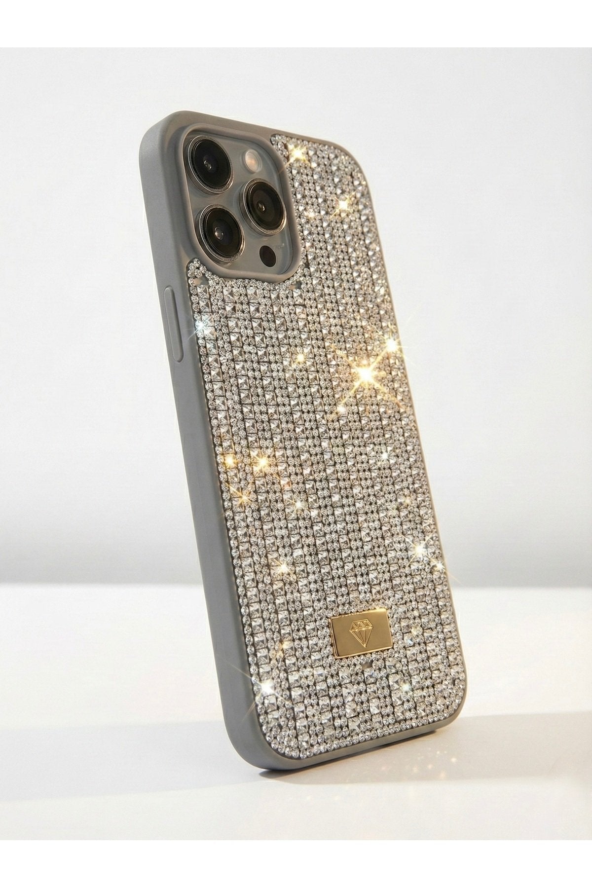 İphone 16 Pro Max Uyumlu Taş İşlemeli Taşlı Darbe Koruyucu Premium Lüx Telefon Kılıfı