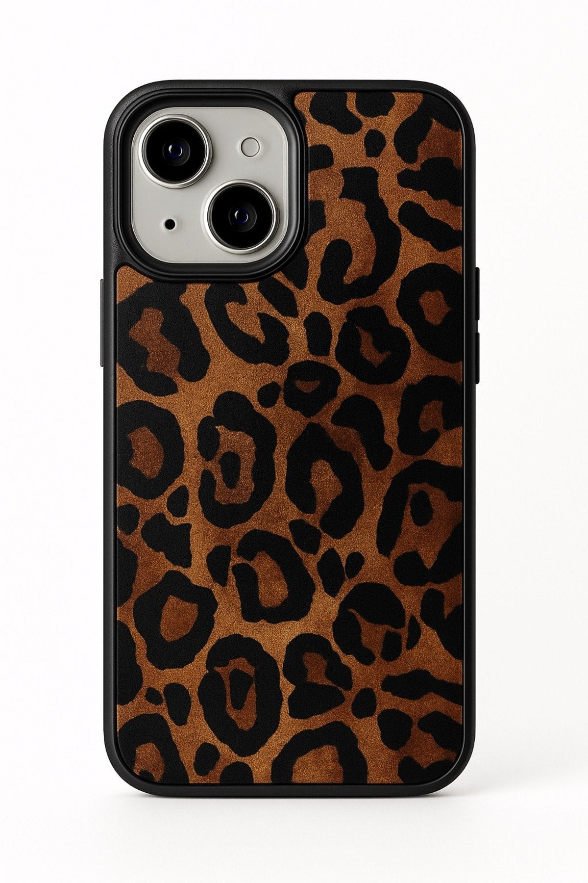 İphone 15/14 ve 13(3 Model) Uyumlu Leopar Desenli Darbe Koruyucu Premium Lüx Tasarım Telefon Kılıfıı