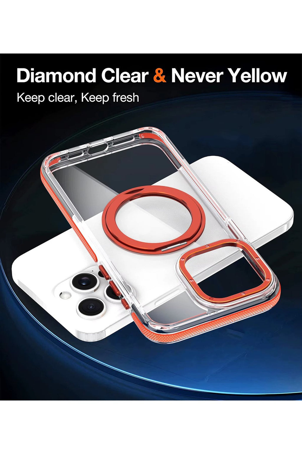 iPhone 16 Pro Max Uyumlu Stant Özellikli Sararmaz Darbe Emici Yan Kenarlı Premium Telefon Kılıfı