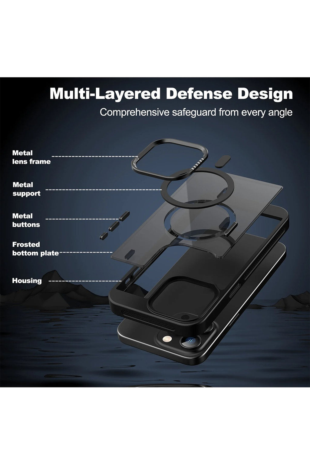 iPhone 16 Pro Max Uyumlu Magsafe Destekli Kamera Koruma Çerçeveli Darbe Emici Ultra Premium Kılıf