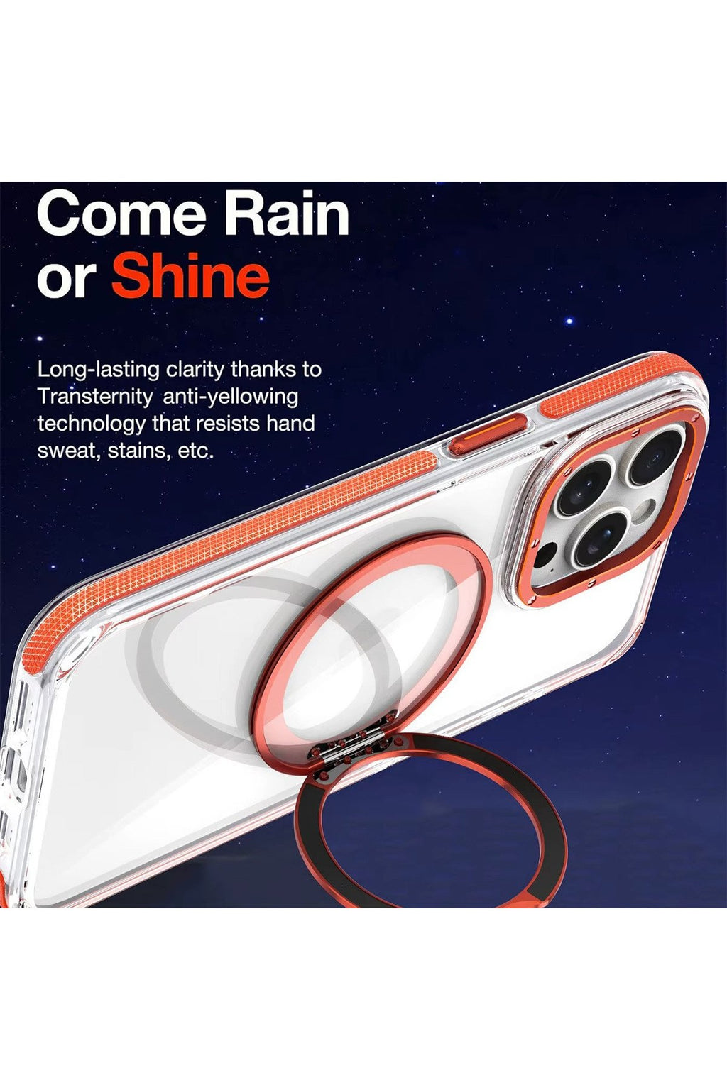 iPhone 16 Pro Max Uyumlu Stant Özellikli Sararmaz Darbe Emici Yan Kenarlı Premium Telefon Kılıfı