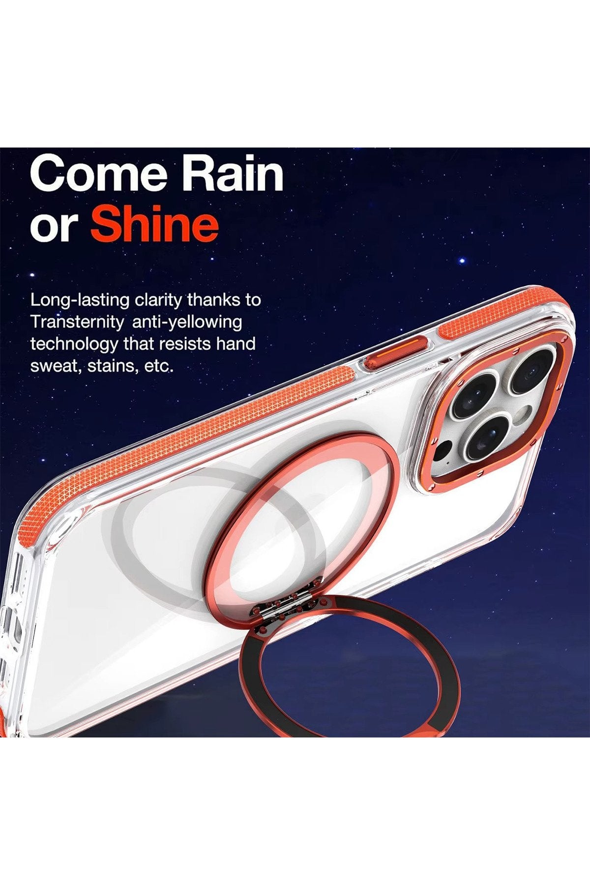 iPhone 16 Pro Max Uyumlu Stant Özellikli Sararmaz Darbe Emici Yan Kenarlı Premium Telefon Kılıfı