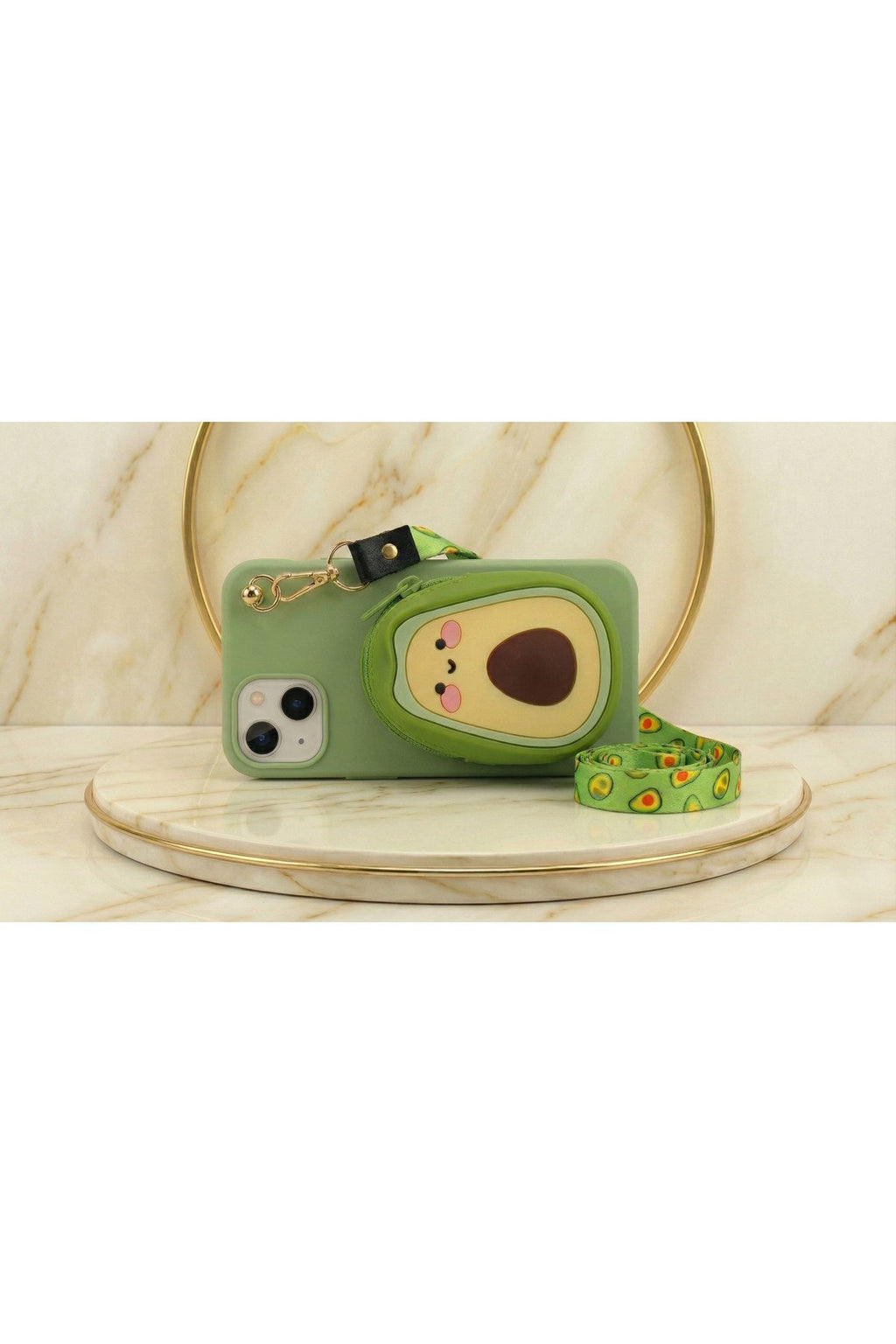 İphone 13 ve 14 Uyumlu Çantalı ve Boyun El Askı Aparatlı 3 Boyutlu Desenli Telefon Kılıfı