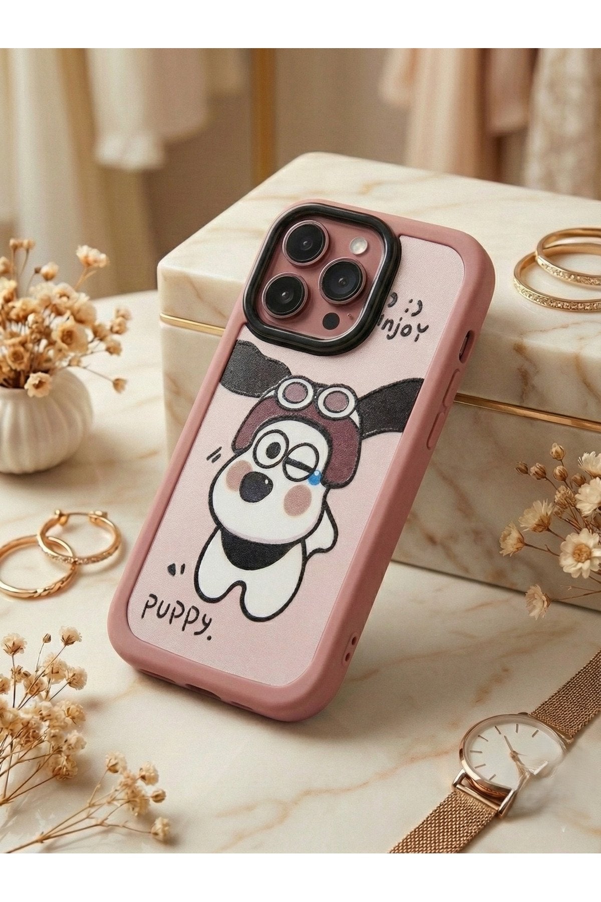 İphone 14 Pro Max Uyumlu 3D Karakter Desenli Kamera Koruma Çerçeveli Darbe Engelleyici Kılıf