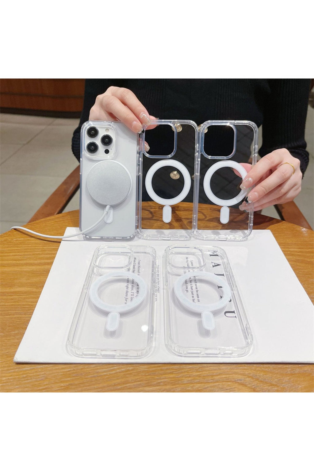 Iphone 15 Pro Kılıf Magsafe Kablosuz Şarj Destekli Kutulu Premium Sararmaz Şeffaf