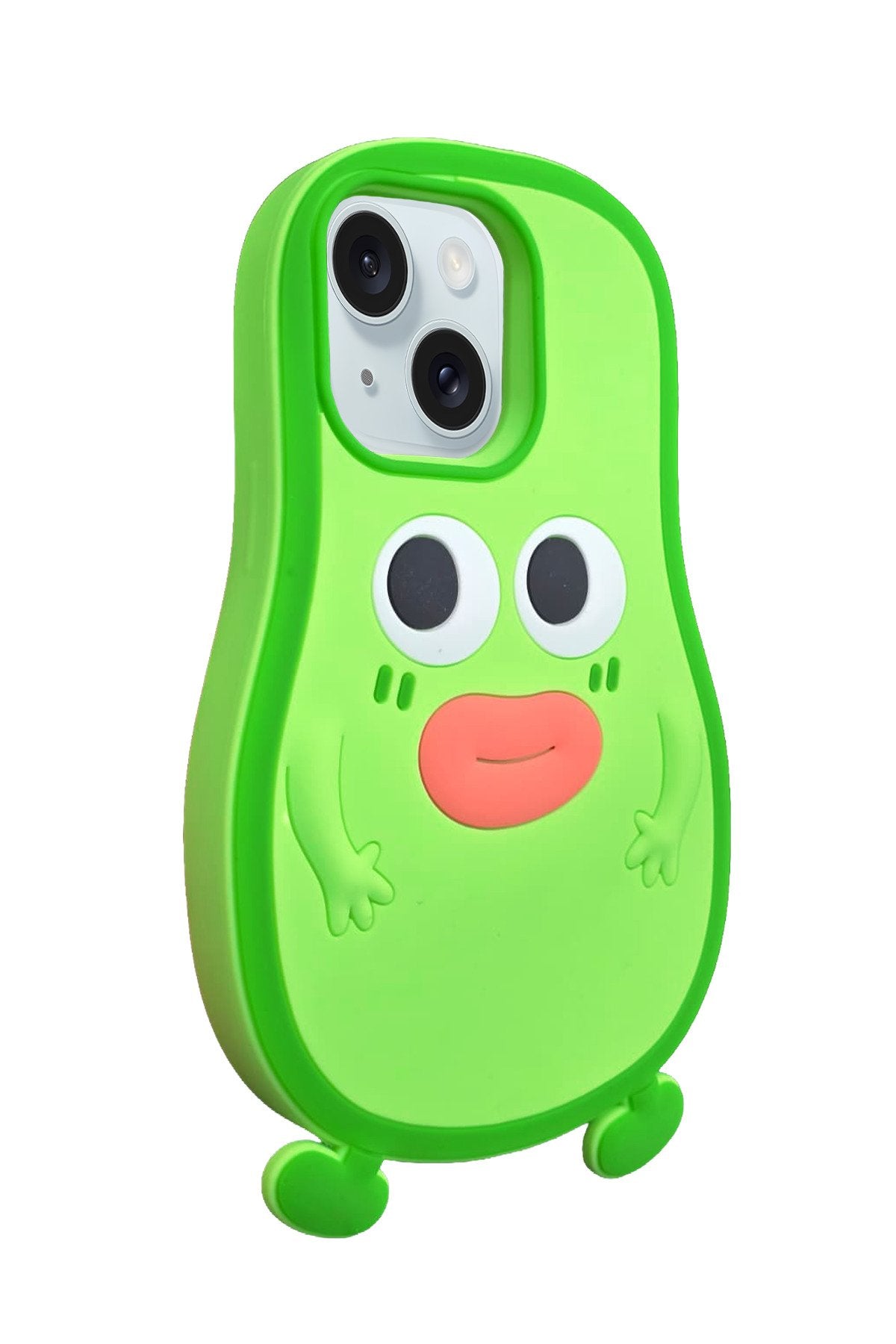 iPhone 14 Plus Ve 15 Plus Uyumlu Avokado 3D Karakterli Koruyucu Darbe Emici Premium Telefon Kılıfı